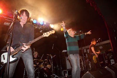 Left to right, Alvin, Jamie, Charlie and Jet. Picture by Paul Slattery (copyright) at the 17th Dec 2011 London Garage gig - click image to enlarge