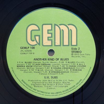 Black vinyl, green label side 2